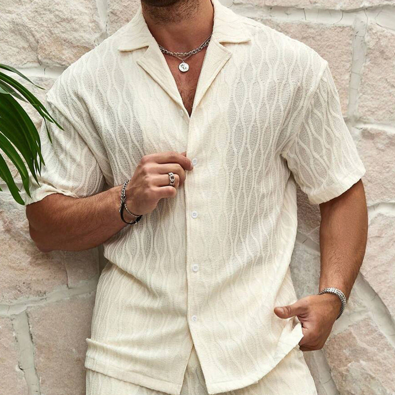 Herren Sommer Set Hemd Shorts Leicht Modern - BerlinGlamour