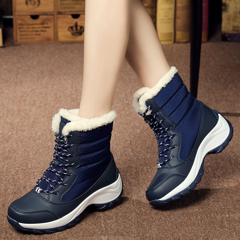 Warme Schneestiefel Damen Gefüttert Winterstiefel Heidi Style - BerlinGlamour