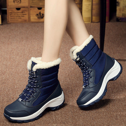Warme Schneestiefel Damen Gefüttert Winterstiefel Heidi Style - BerlinGlamour