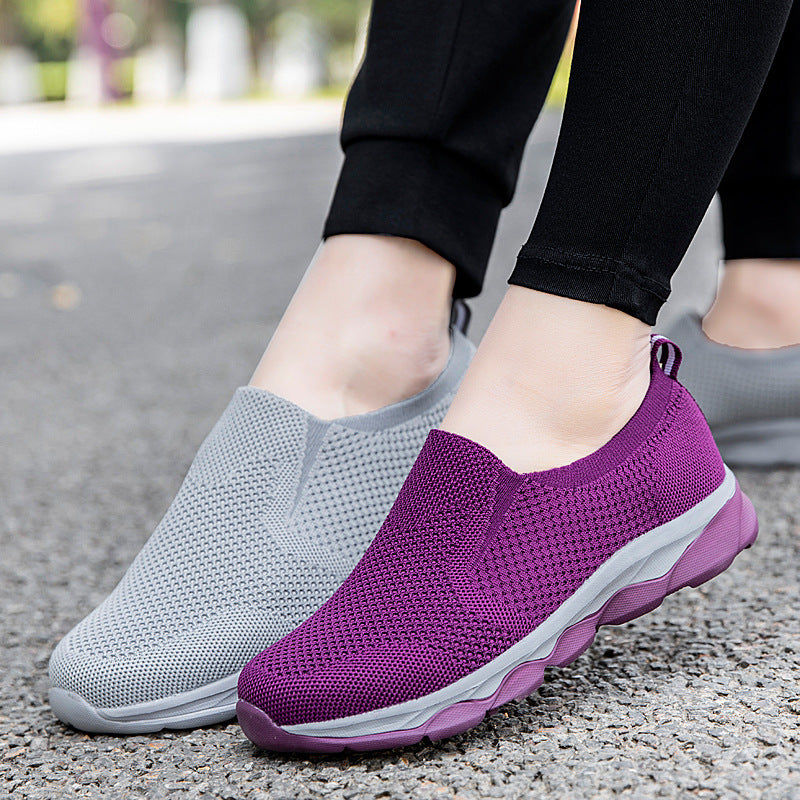 Damen Laufschuhe Bequem Slip-On Schnell Sportschuh