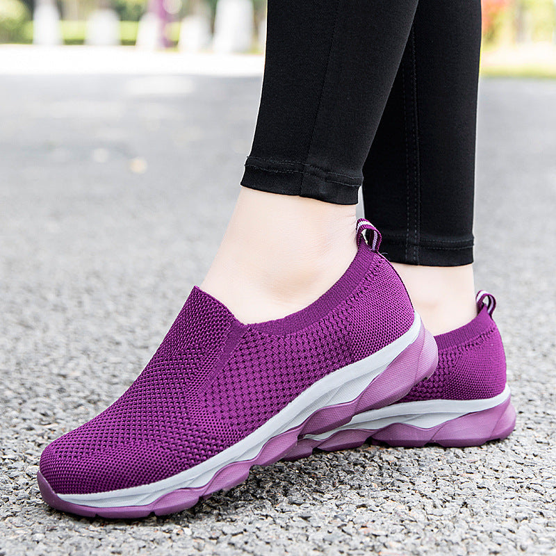 Damen Laufschuhe Bequem Slip-On Schnell Sportschuh