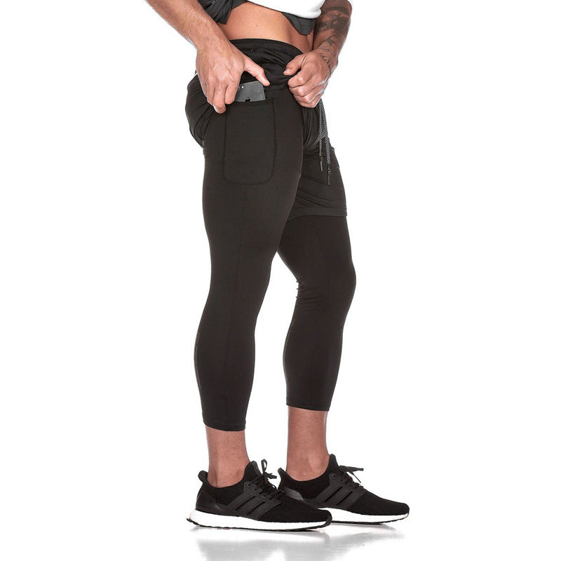 Herren Trainingshosen Elastisch Mit integrierten LeggingsSport - BerlinGlamour