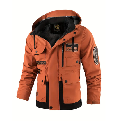 Herren Outdoor-Jacke Warm Gepolstert Abnehmbare Kapuze