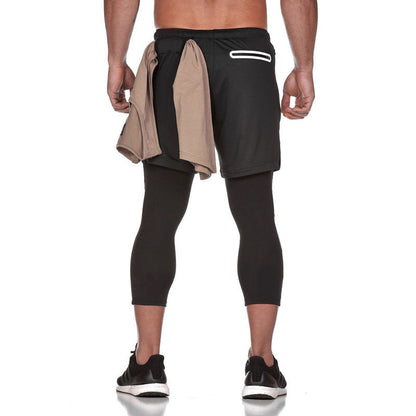 Herren Trainingshosen Elastisch Mit integrierten LeggingsSport