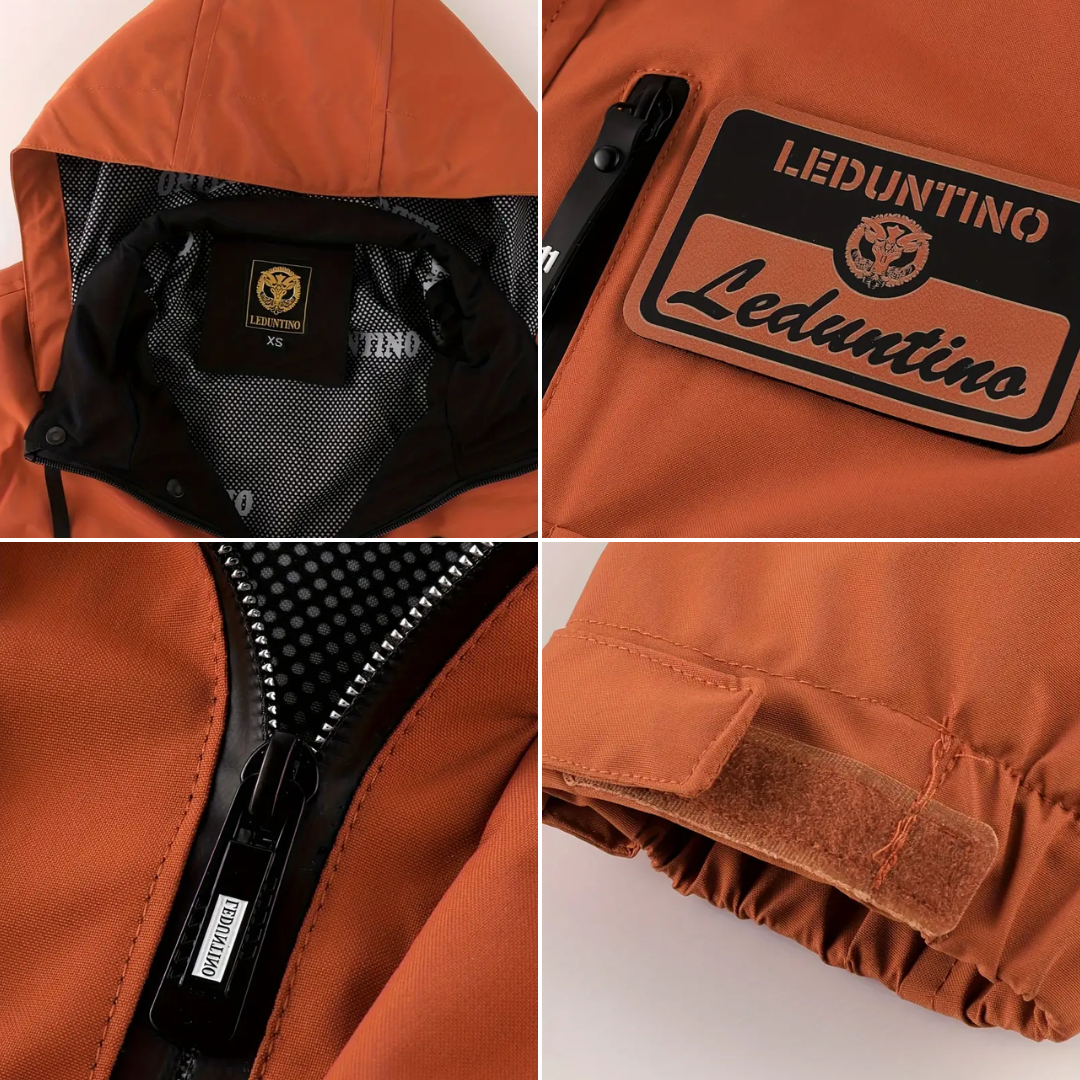 Herren Outdoor-Jacke Warm Gepolstert Abnehmbare Kapuze