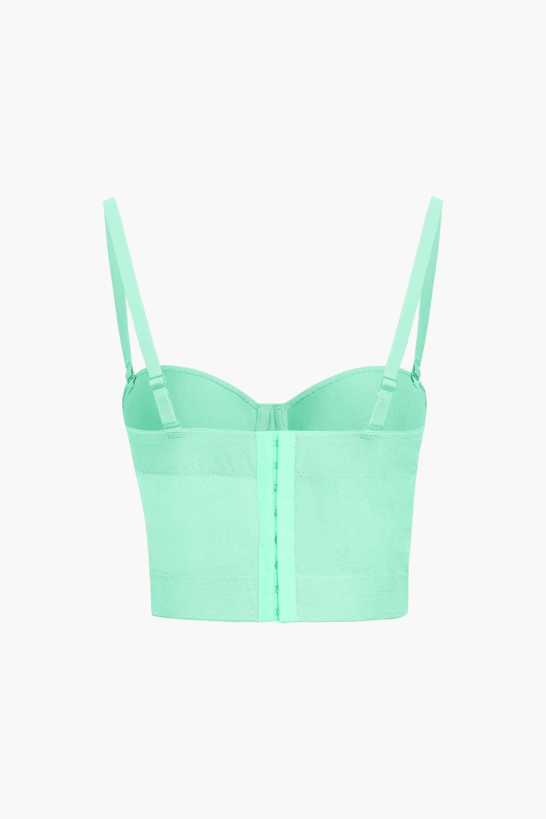 Bustier-Top Figurbetont Mit Bügel-Cups und Mesh-Struktur