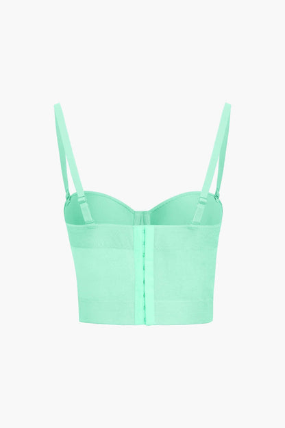Bustier-Top Figurbetont Mit Bügel-Cups und Mesh-Struktur
