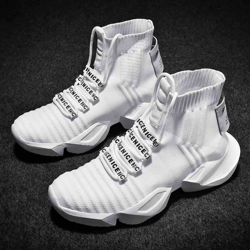 Damen Sneaker High-Top Sportlich Elastisch - BerlinGlamour