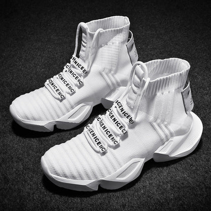 Damen Sneaker High-Top Sportlich Elastisch - BerlinGlamour