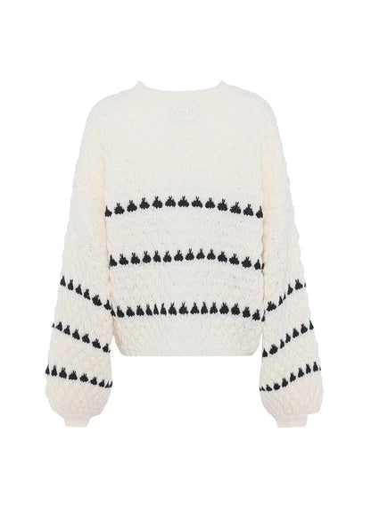 Damen Pullover Vanille Elegantes Design - BerlinGlamour