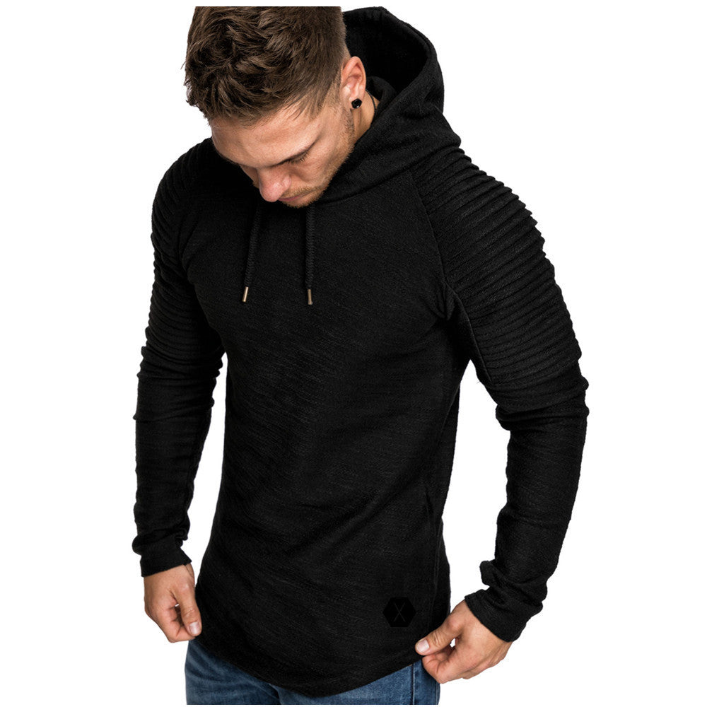 Herren Kapuzenpullover Strukturiert Modern mit Raglanärmeln