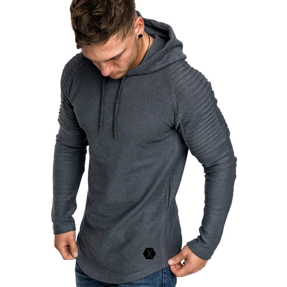 Herren Kapuzenpullover Strukturiert Modern mit Raglanärmeln