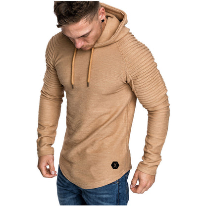 Herren Kapuzenpullover Strukturiert Modern mit Raglanärmeln