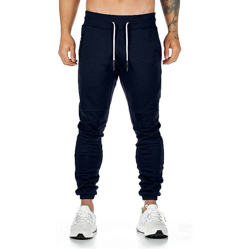 Herren Jogginghose Sportlich Elastisch Reißverschluss Taschen
