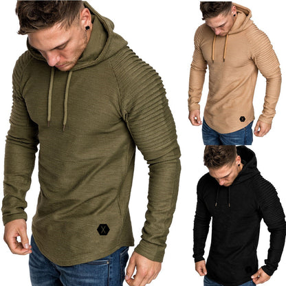 Herren Kapuzenpullover Strukturiert Modern mit Raglanärmeln - BerlinGlamour