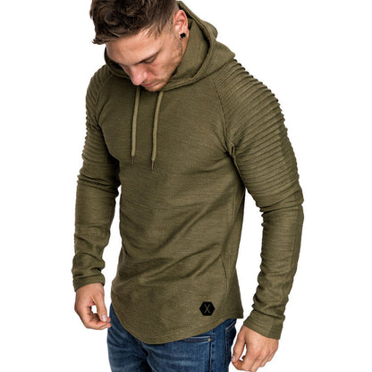 Herren Kapuzenpullover Strukturiert Modern mit Raglanärmeln