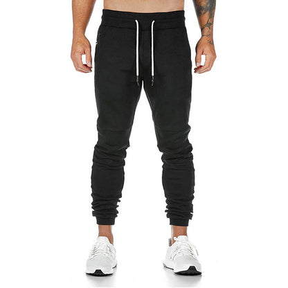 Herren Jogginghose Sportlich Elastisch Reißverschluss Taschen