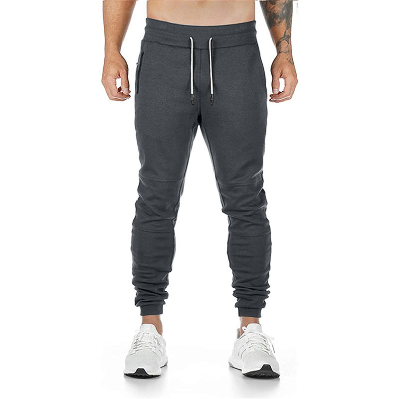 Herren Jogginghose Sportlich Elastisch Reißverschluss Taschen