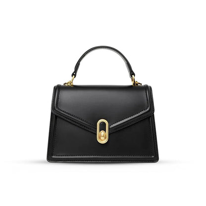 Elegante Damenhandtasche mit Top-Handle und Gold-Verschluss