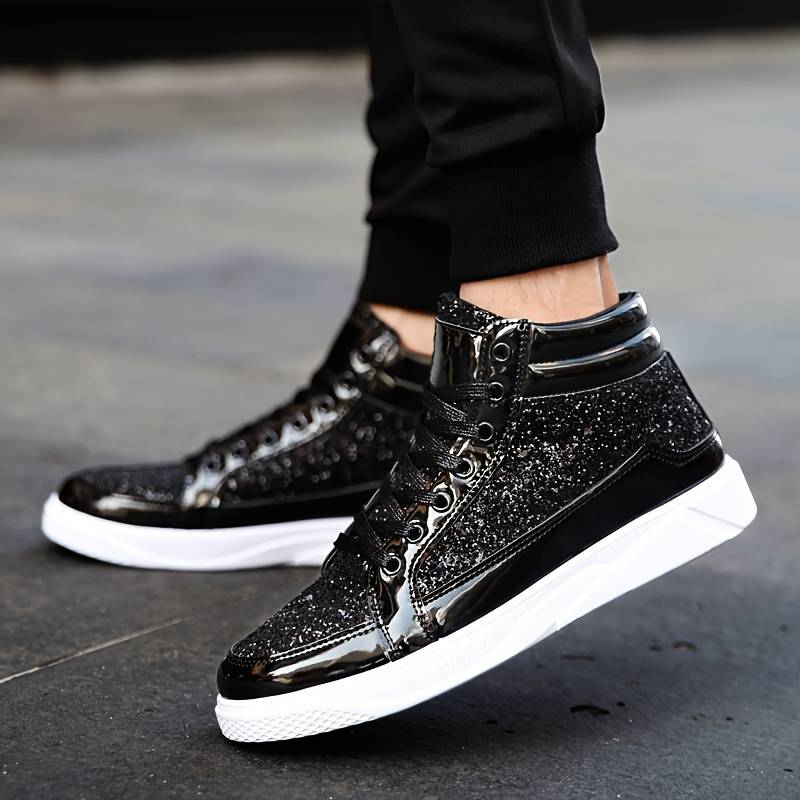 Herren Basket Schuhe Glänzend Metallic Effekt