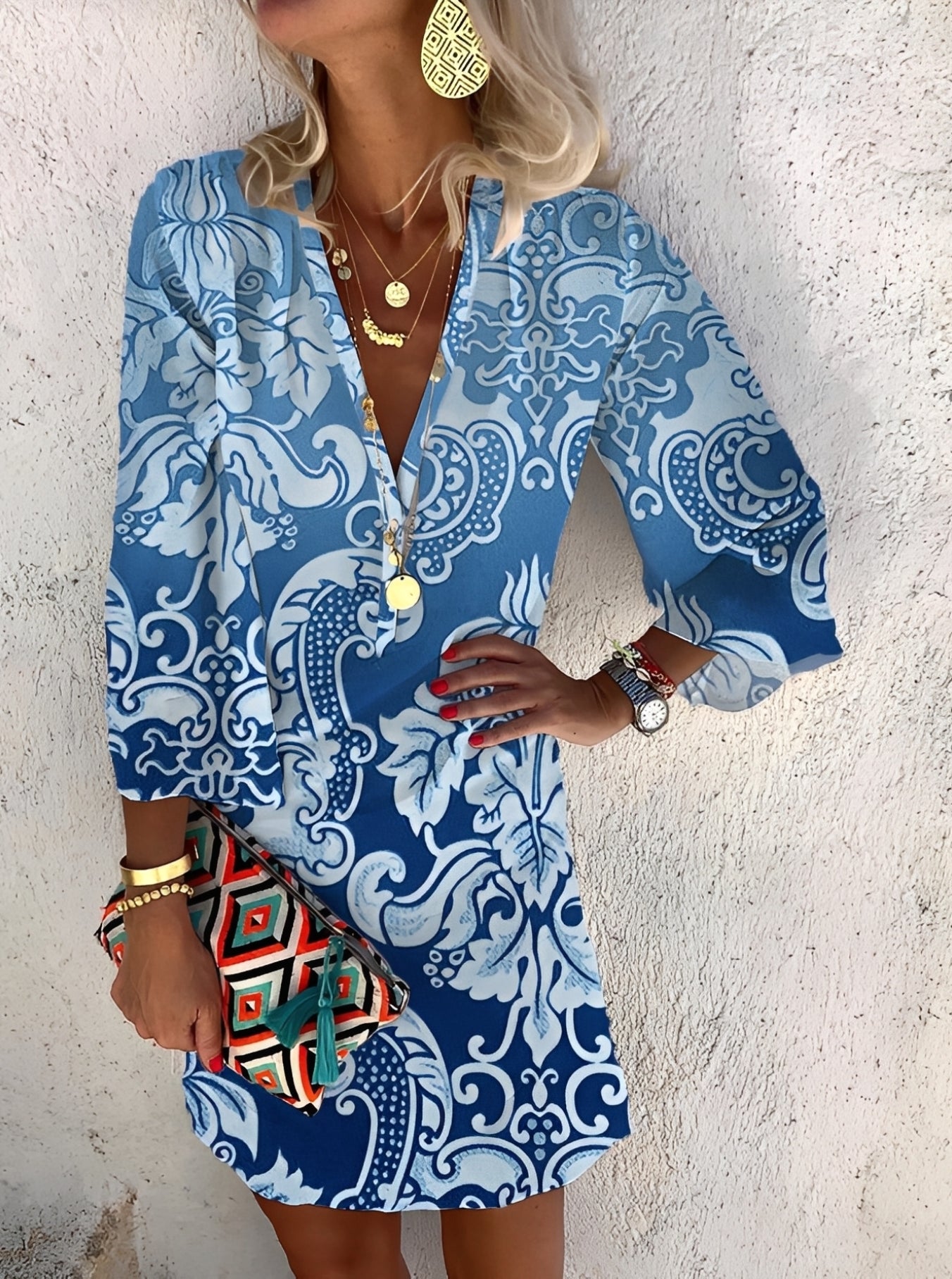 Boho Minikleid Damen Stilvolles Sommerkleid - BerlinGlamour