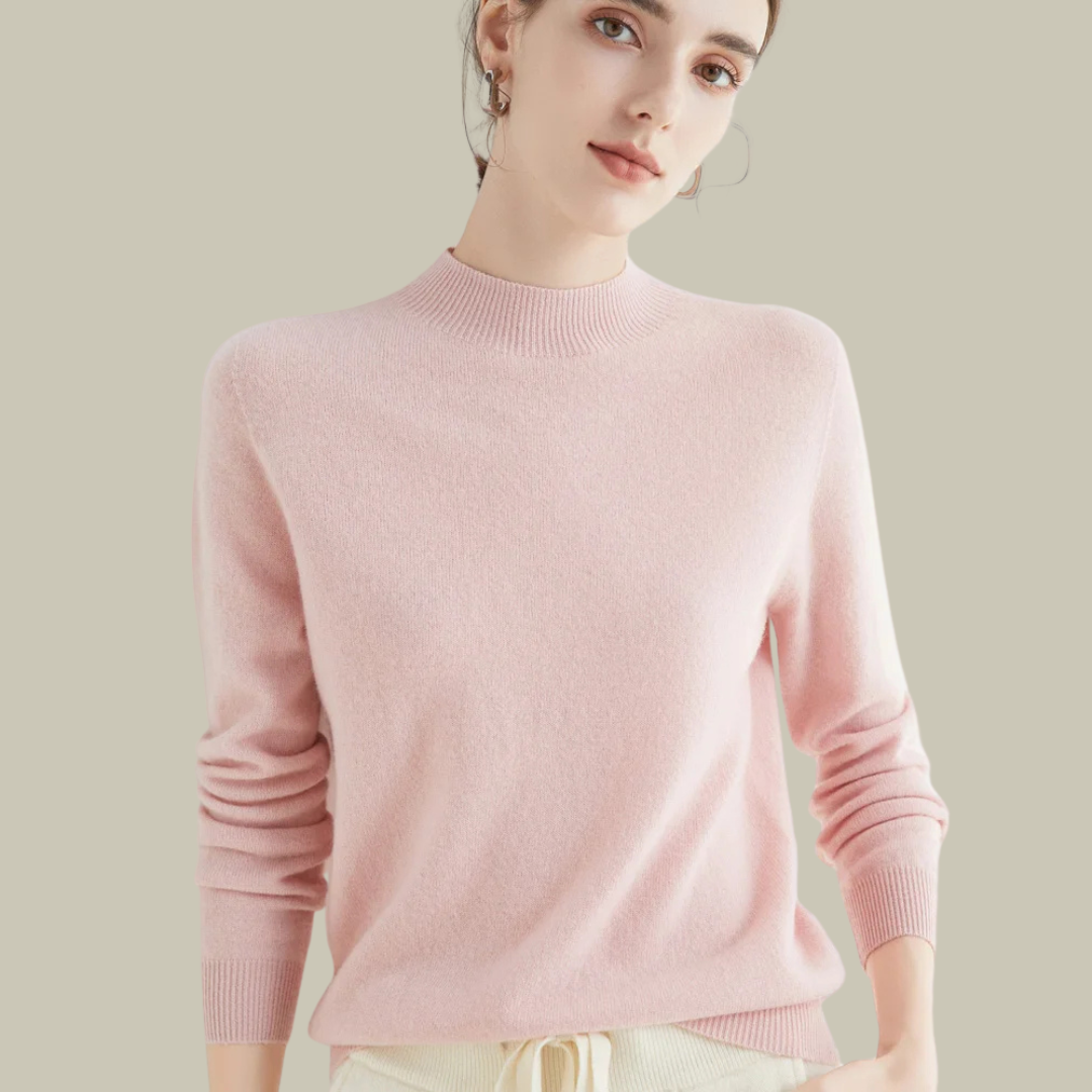Damen Rollkragenpullover Merinowolle Warm Winter