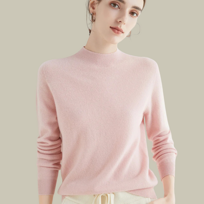 Damen Rollkragenpullover Merinowolle Warm Winter