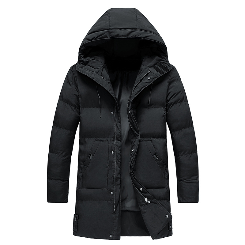 Herren Winterjacke Puffer Kapuzenjacke Lang