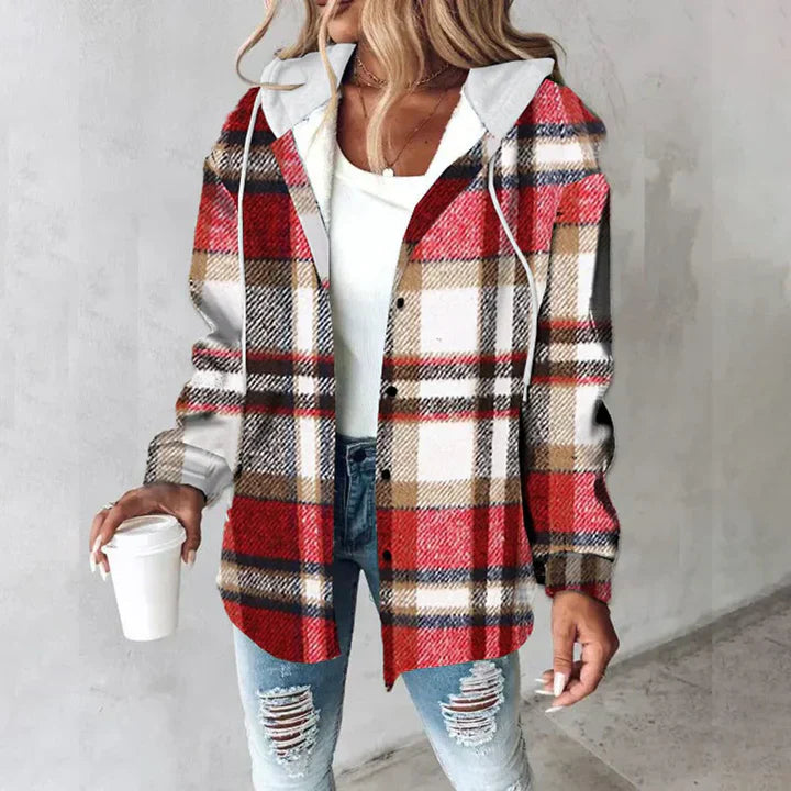Karierte Damenjacke Herbst Winter Warm - BerlinGlamour