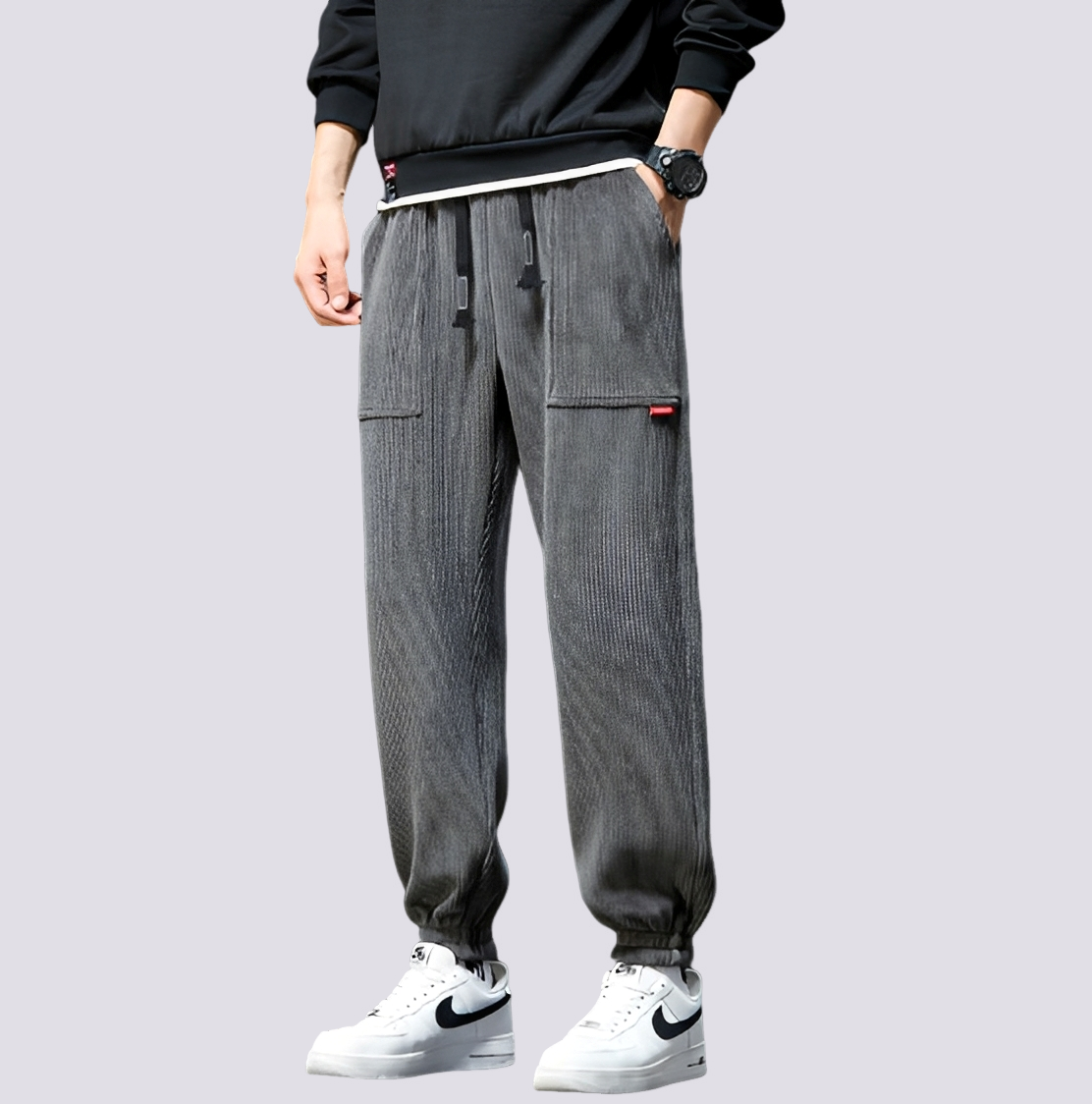 Bequeme Cord-Herrenhose Jogginghose Lässig
