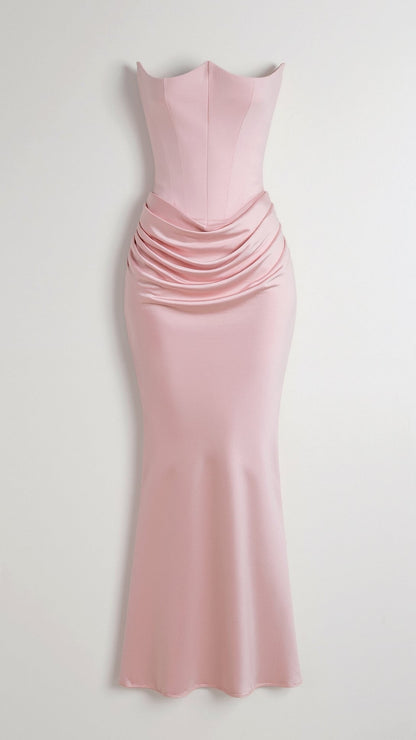Elegantes Maxi Kleid Damen Hochzeitsgast Kleid Lang