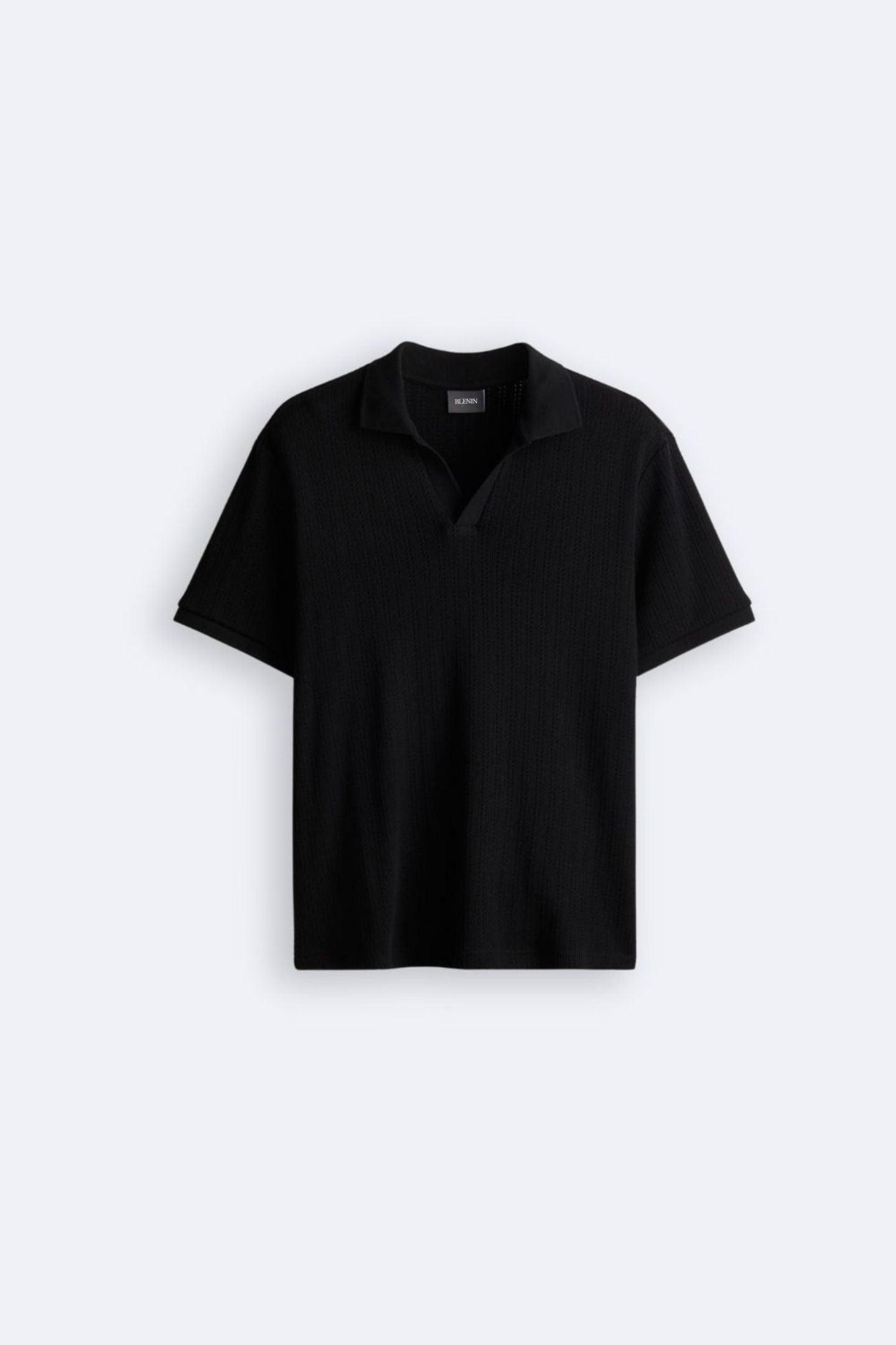 Elegantes Poloshirt Strick Herren Modern