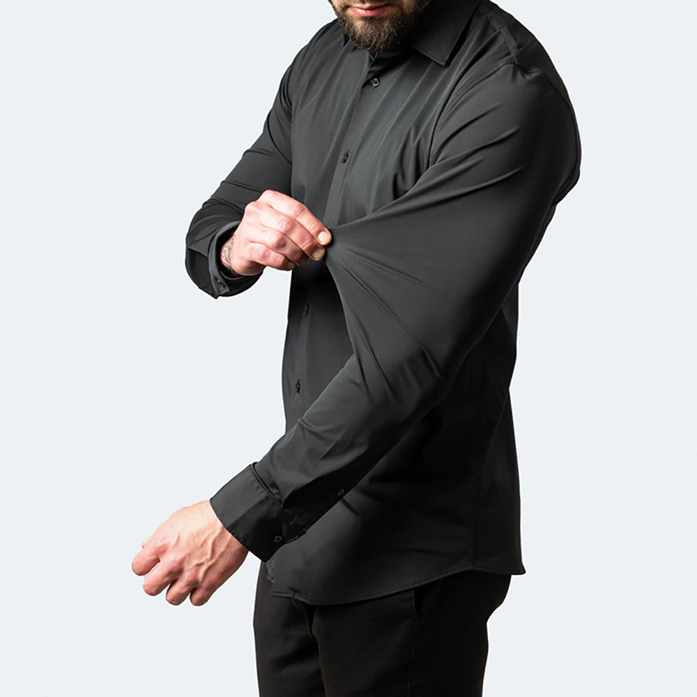 Herren Hemd Slim Fit Langarm Business Stretch