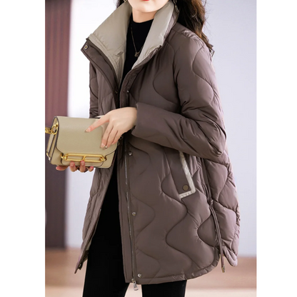Damen Winterjacke Langärmelig Warm Freizeit