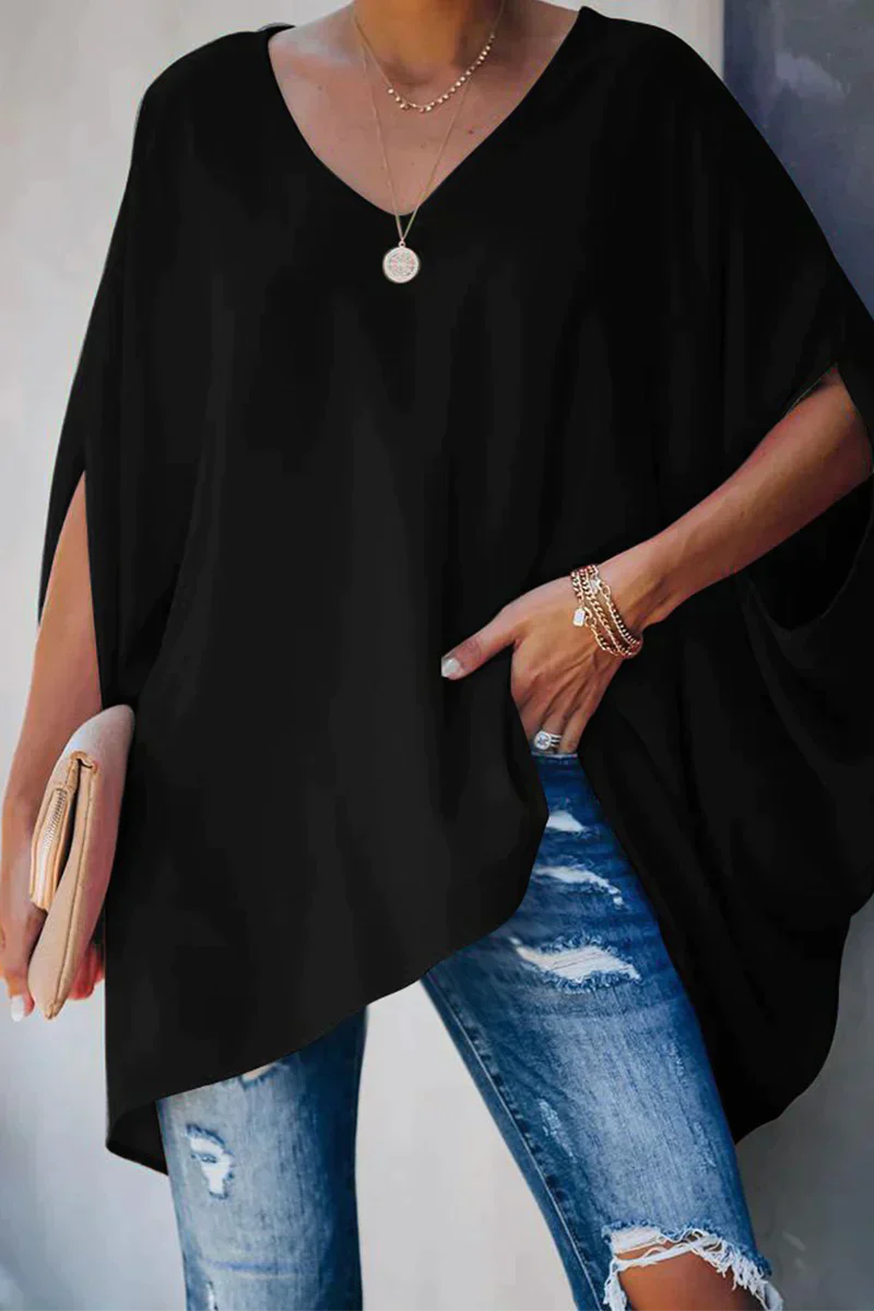 Damen Bluse Sommer Leicht Weit