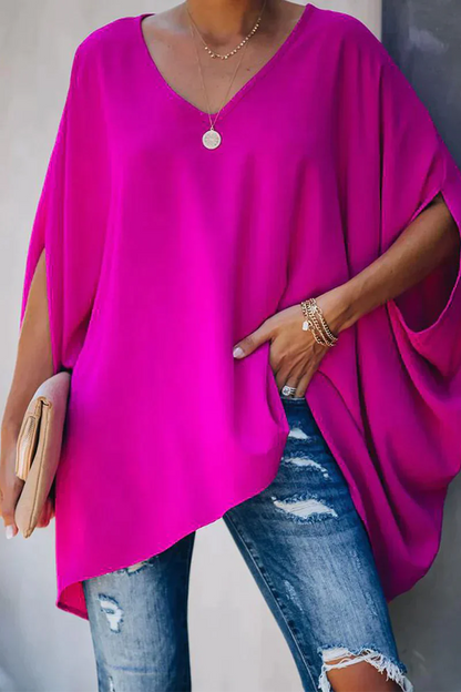 Damen Bluse Sommer Leicht Weit