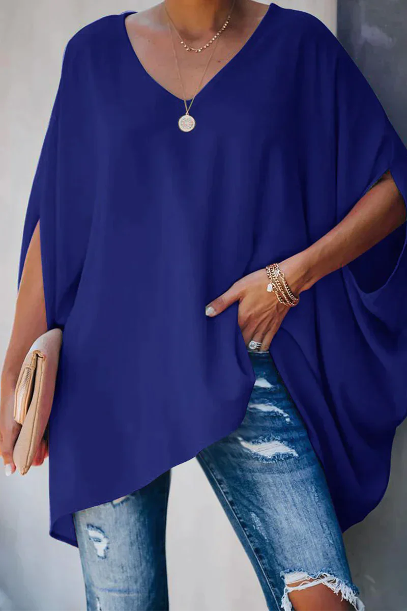 Damen Bluse Sommer Leicht Weit