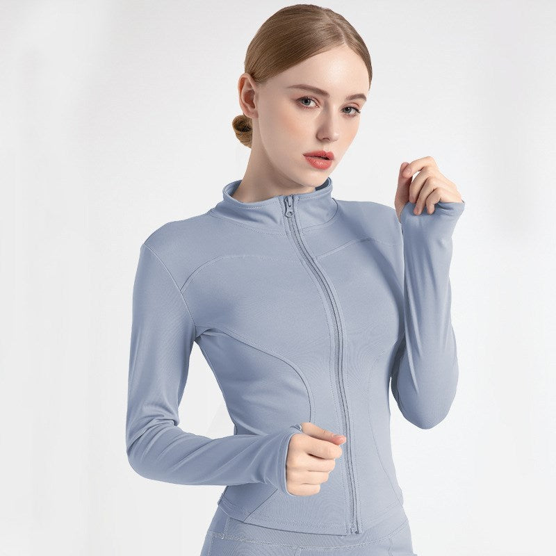 Hellblaues Sportjacke Damen, leicht & bequem
