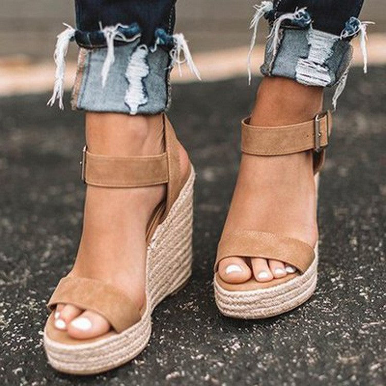 Orthopädische Sandalen Komfort Keilabsatz Damenschuhe