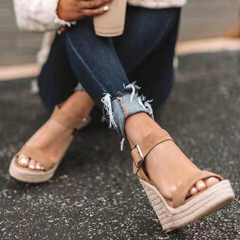 Orthopädische Sandalen Komfort Keilabsatz Damenschuhe - BerlinGlamour