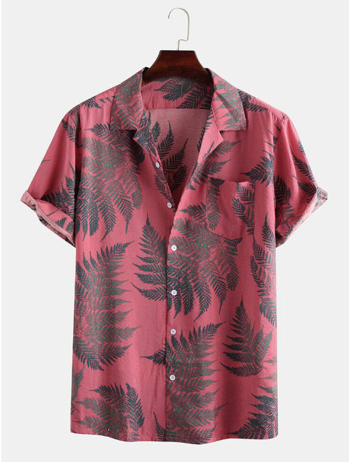 Herren Freizeithemd Tropical Print Farbenfroh Sommer - BerlinGlamour