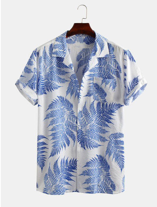 Herren Freizeithemd Tropical Print Farbenfroh Sommer