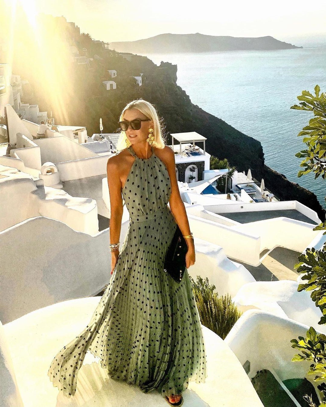 Elegantes Boho-Maxikleid von BerlinGlamour mit Falten