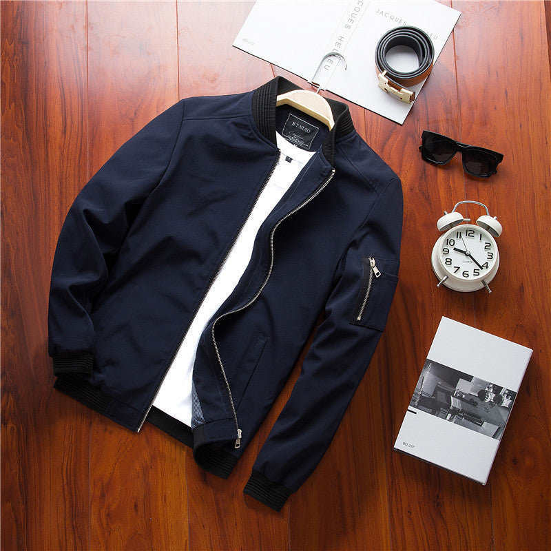 Herren Übergangsjacke Reißverschluss Armel Modern