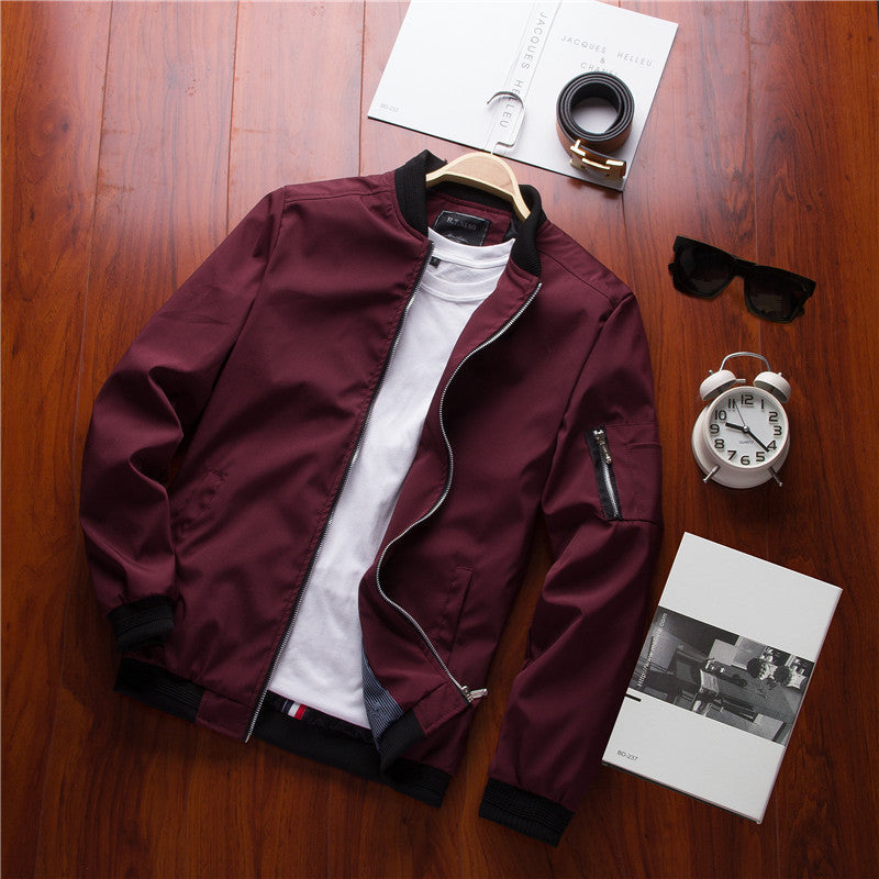 Herren Übergangsjacke Reißverschluss Armel Modern