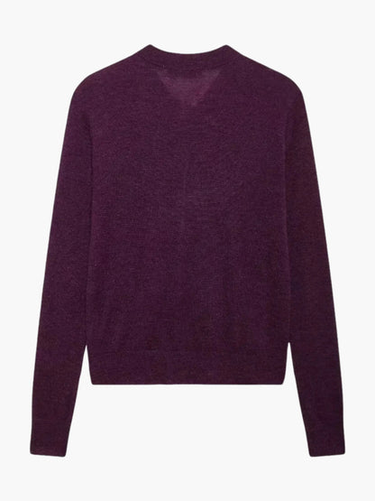 Strickjacke Damen Krawattenausschnitt mit Taschen