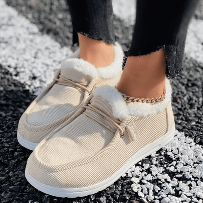 Bequeme Halbschuhe Warm Winter Freizeitloafer Damen