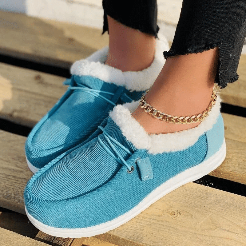 Bequeme Halbschuhe Warm Winter Freizeitloafer Damen