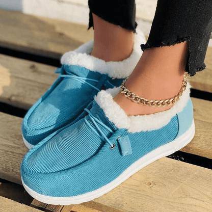 Bequeme Halbschuhe Warm Winter Freizeitloafer Damen