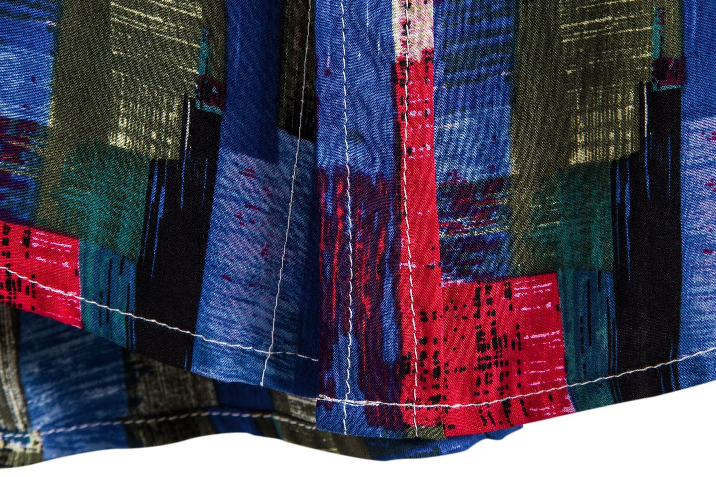 Herren Kurzarmhemd Modern mit Kunstprint Lässig Berlin